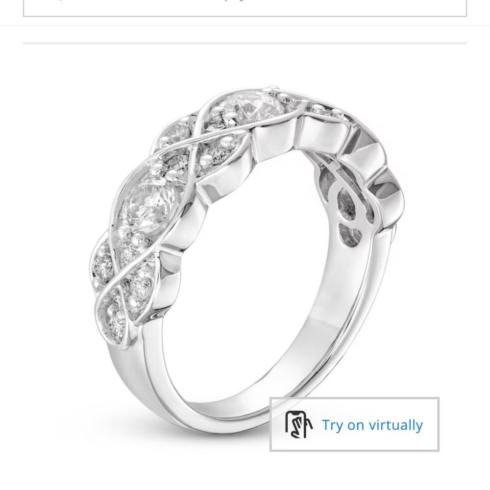 Kay Jewelry 14K White Gold Genuine 1Carat Diamond Ring Size 7!